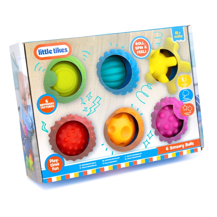 LITTLE TIKES Senzorické míčky 6 ks sada barevných kuliček