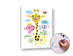 Malování podle čísel HELLO BABY | nízká obtížnost