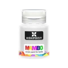 MAMBO Akrylová barva na textil a kůži 20 ml | 01 Bílá