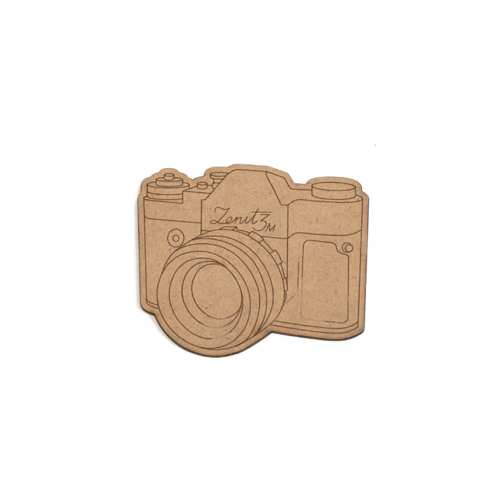 MDF výřez - fotoaparát - 11 x 9 cm