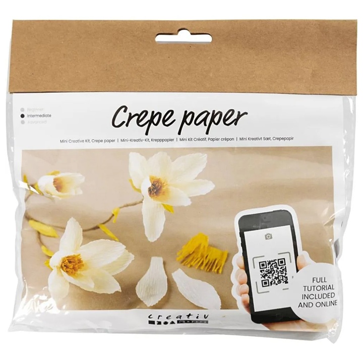 Mini kreativní sada | Papírová krepová větvička Magnolia