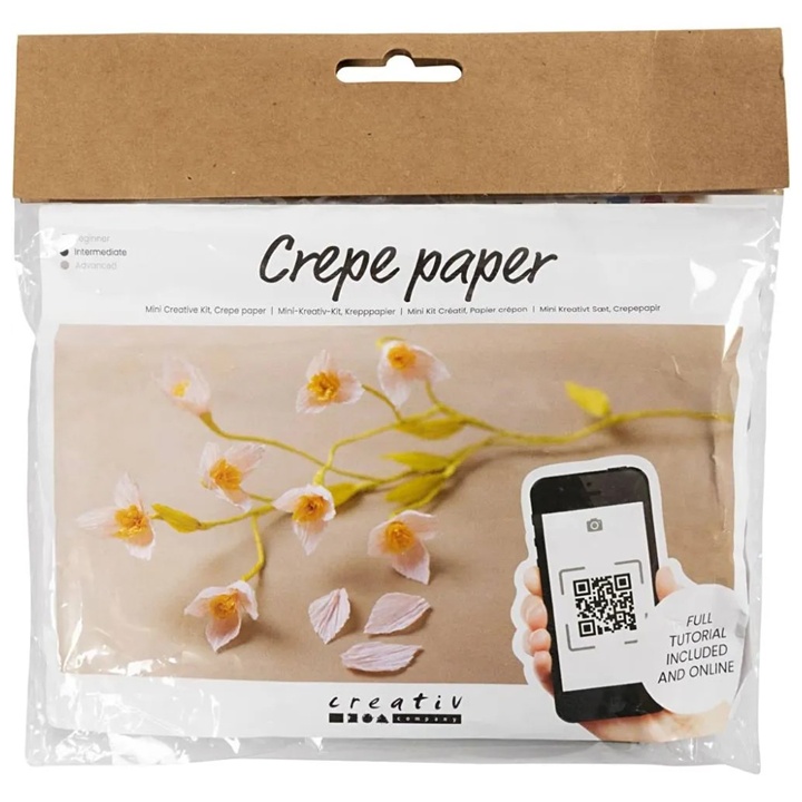 Mini kreativní sada | Větev třešňového květu z krepového papíru