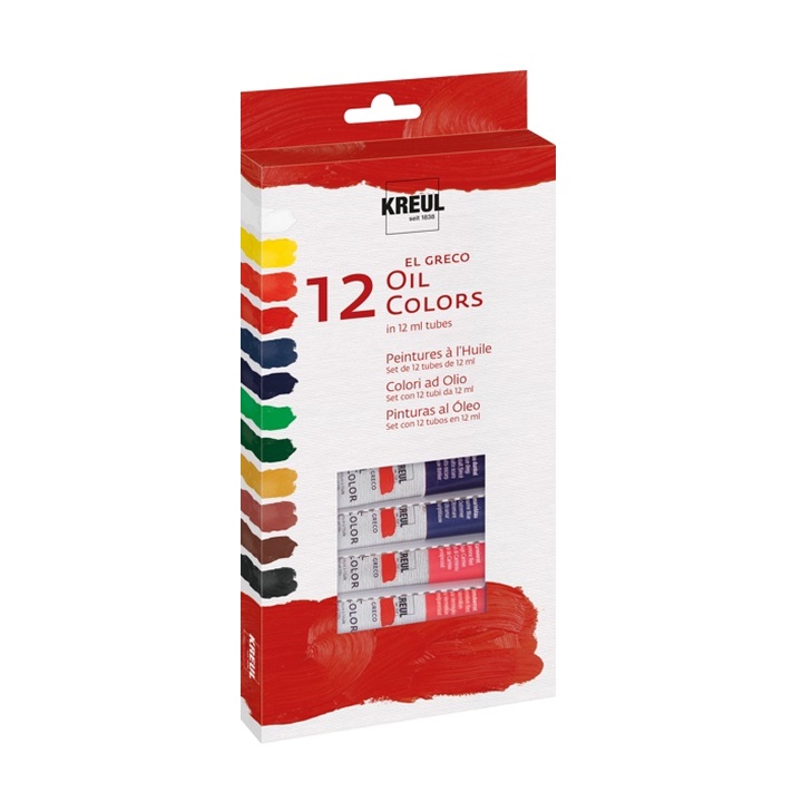 Olejové barvy el Greco KREUL / 12 x 12 ml