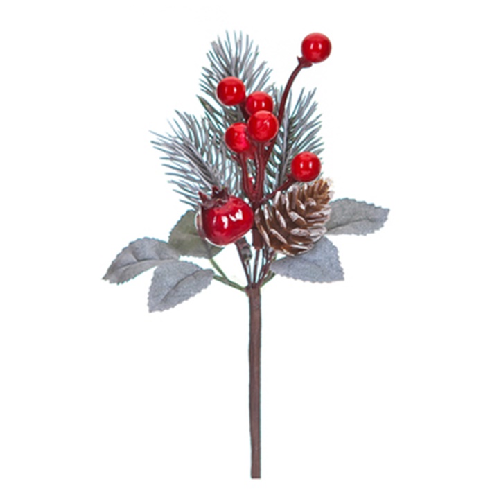 Levně Ozdobná vánoční větvička 18cm (Vánoční ozdoba)