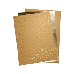 Papír z umělé kůže Gold - 3 listy, 1 balení
