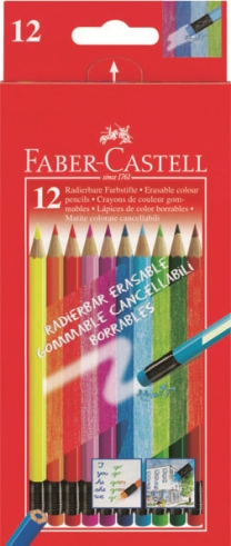 Pastelky gumovateľné set 12 barevné Faber Castel - Pastelky Klasik