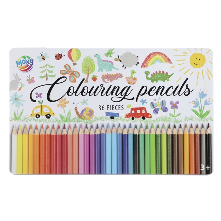 Pastelky v plechové krabičce 36 ks