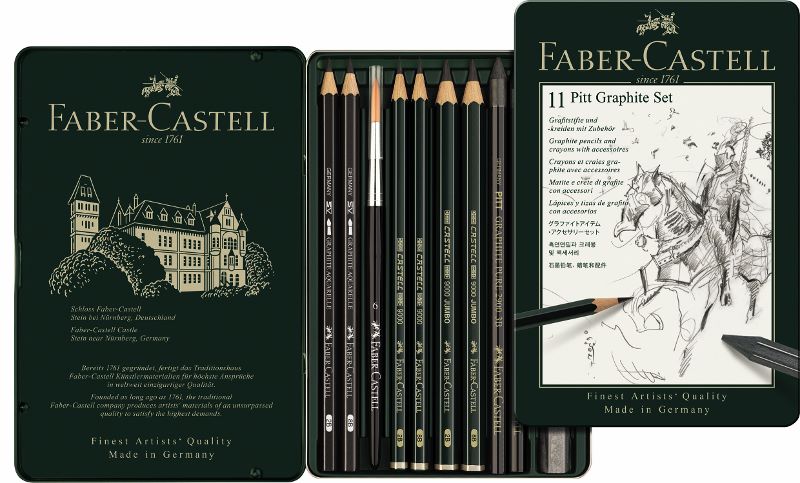 Pitt Grafit set malý - plech Faber Castel - Sada PITT Grafit