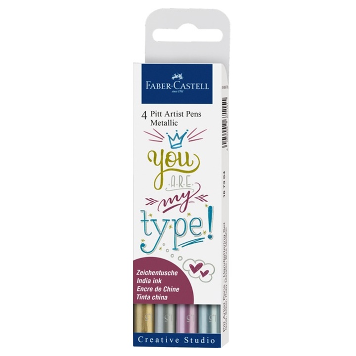 PITT umělecké fixy Metalický set My type  | 4ks