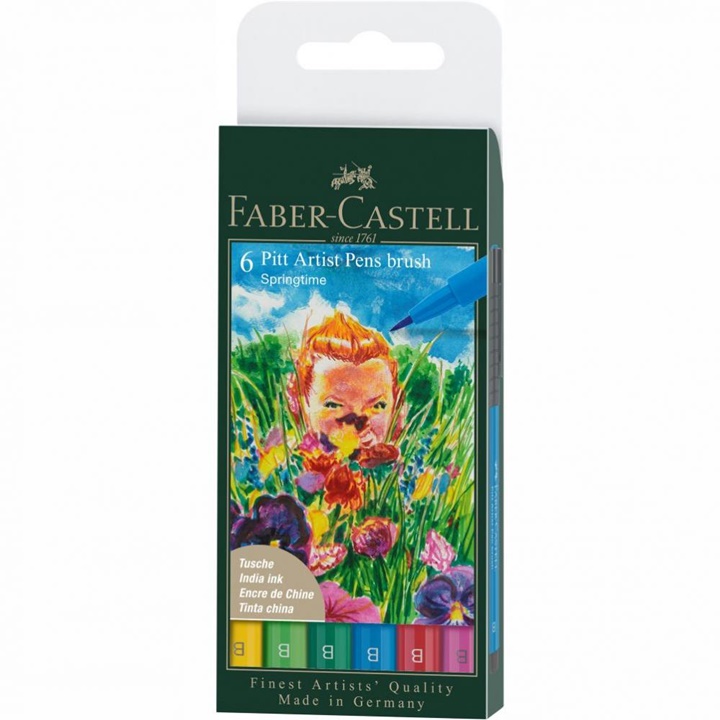 PITT umělecké popisovače brush Jarní set  | 6ks