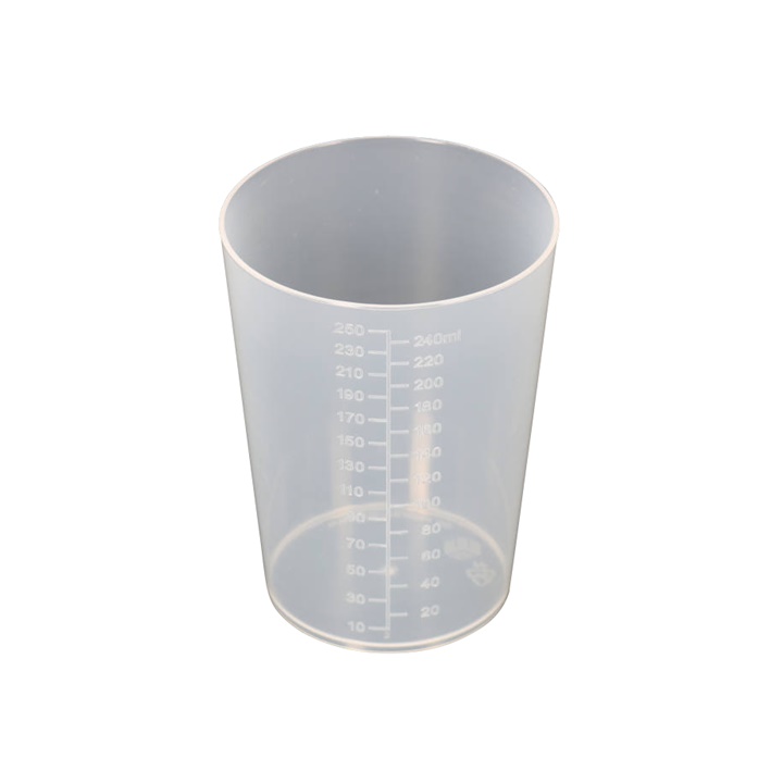 Plastová odměrka Pentart - 250 ml plastový pohár s objemovou měrkou
