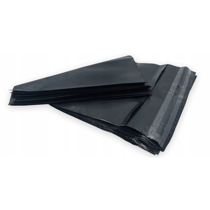 Plastové obálky černé 100 ks | &lt;x&gt;260x350&lt;/x&gt; mm plastové obálky