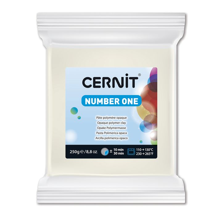 Polymer CERNIT NUMBER ONE 250 g | opaque white modelovací hmota