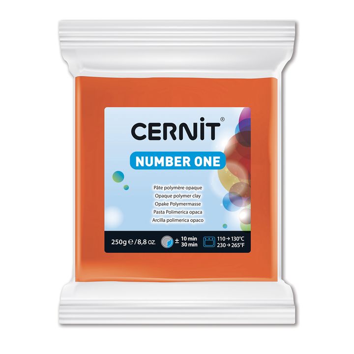 Polymer CERNIT NUMBER ONE 250 g | orange modelovací hmota