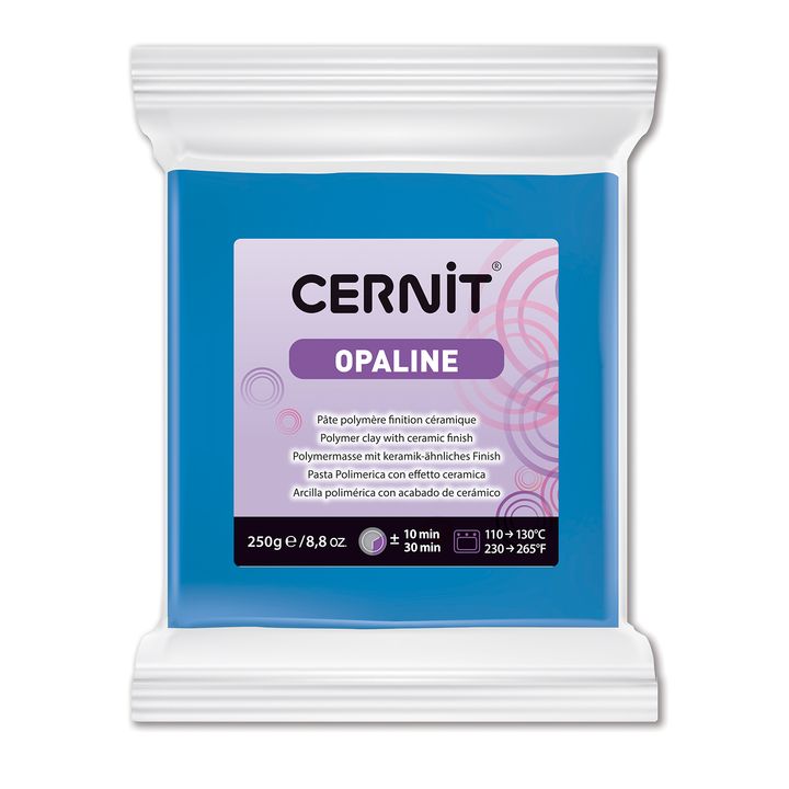 Polymer CERNIT OPALINE 250 g | Blue modelovací hmota