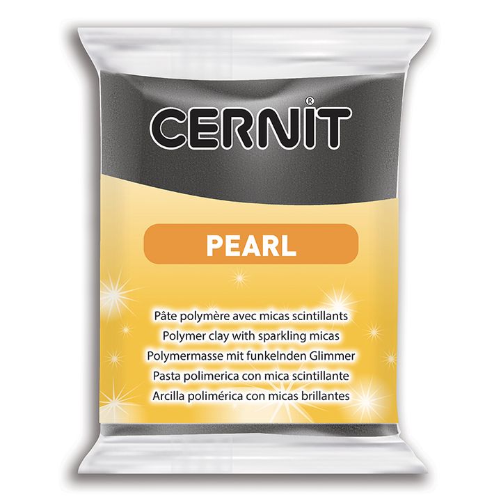 Polymer CERNIT PEARL 56 g | Black modelovací hmota