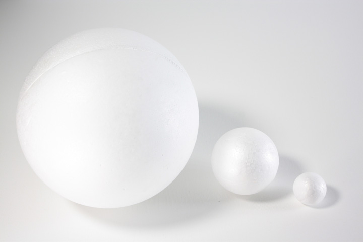Polystyrenová koule 6 cm polotovary z polystyrenu