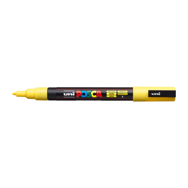 Popisovač UNI POSCA PC-3M 0.9 - 1.3 MM | Yellow (2) dekorativní fix