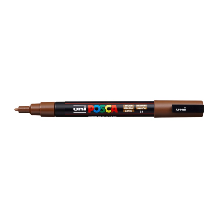 Popisovač UNI POSCA PC-3M 0.9 - 1.3 MM | brown (21) dekorativní fix