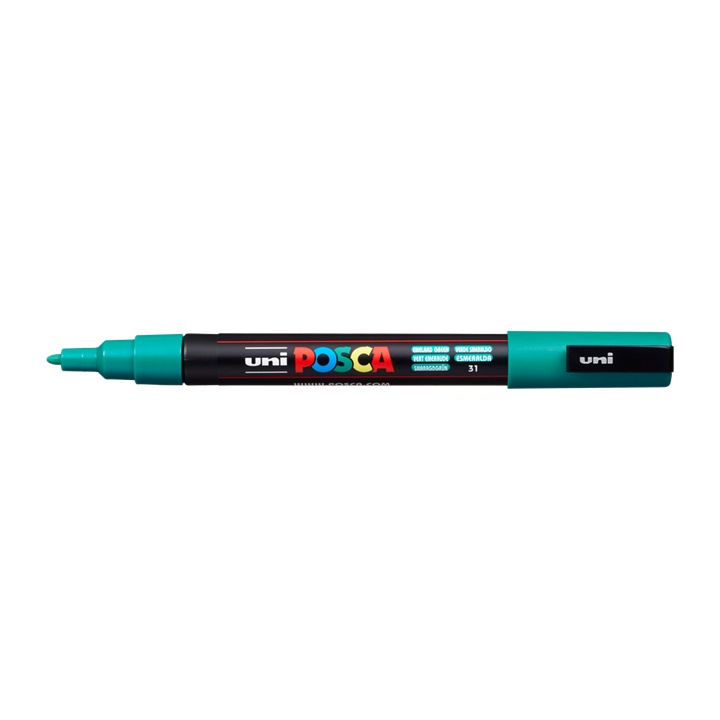 Popisovač UNI POSCA PC-3M 0.9 - 1.3 MM | emerald (31) dekorativní fix