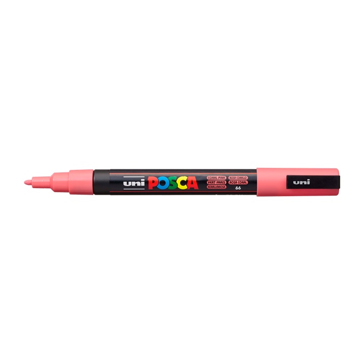 Popisovač UNI POSCA PC-3M 0.9 - 1.3 MM | Coral Pink (66) dekorativní fix