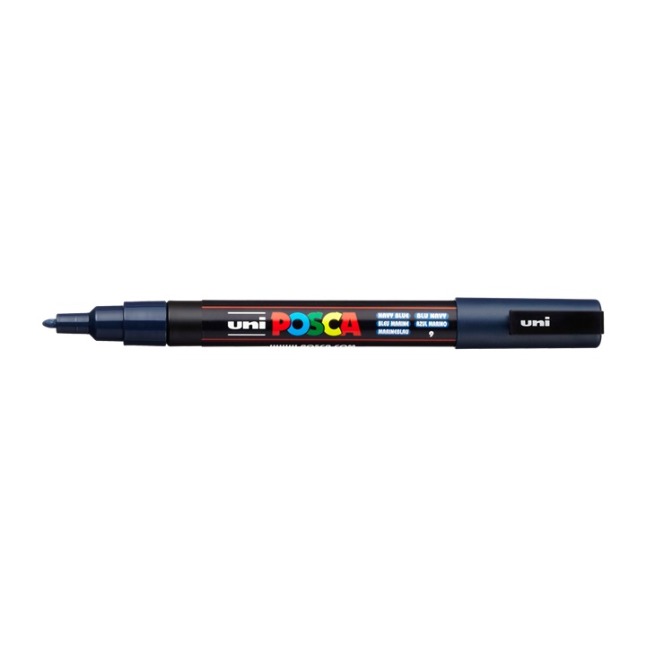 Popisovač UNI POSCA PC-3M 0.9 - 1.3 MM | navy blue (9) dekorativní fix