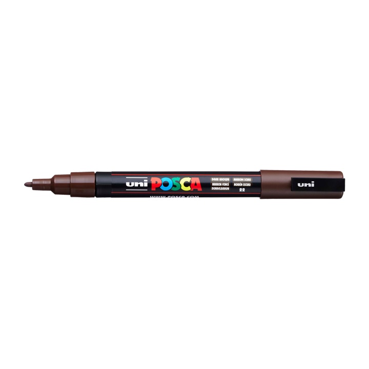 Popisovač UNI POSCA PC-3M 0.9 - 1.3 MM | dark brown (22) dekorativní fix