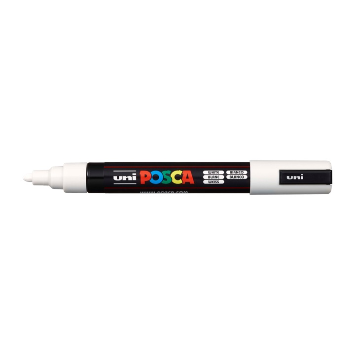 Popisovač UNI POSCA PC-5M 1.8 - 2.5 MM | white (1) dekorativní fix