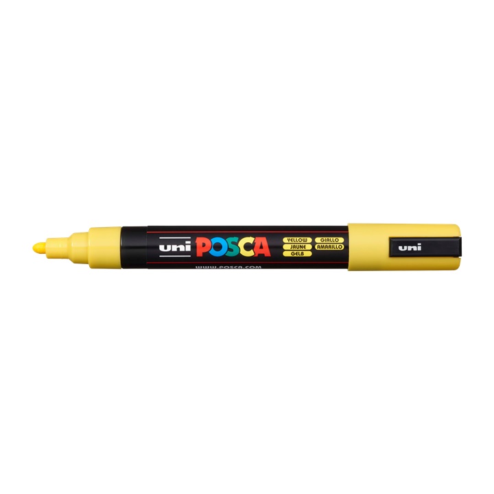 Popisovač UNI POSCA PC-5M 1.8 - 2.5 MM | Yellow (2) dekorativní fix