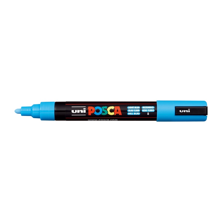 Popisovač UNI POSCA PC-5M 1.8 - 2.5 MM | light blue (8) dekorativní fix