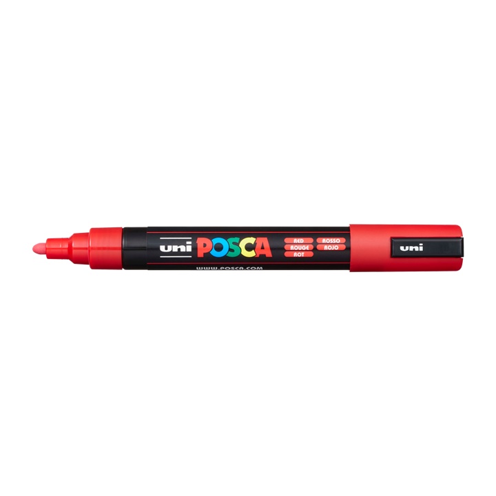 Popisovač UNI POSCA PC-5M 1.8 - 2.5 MM | red (15) dekorativní fix