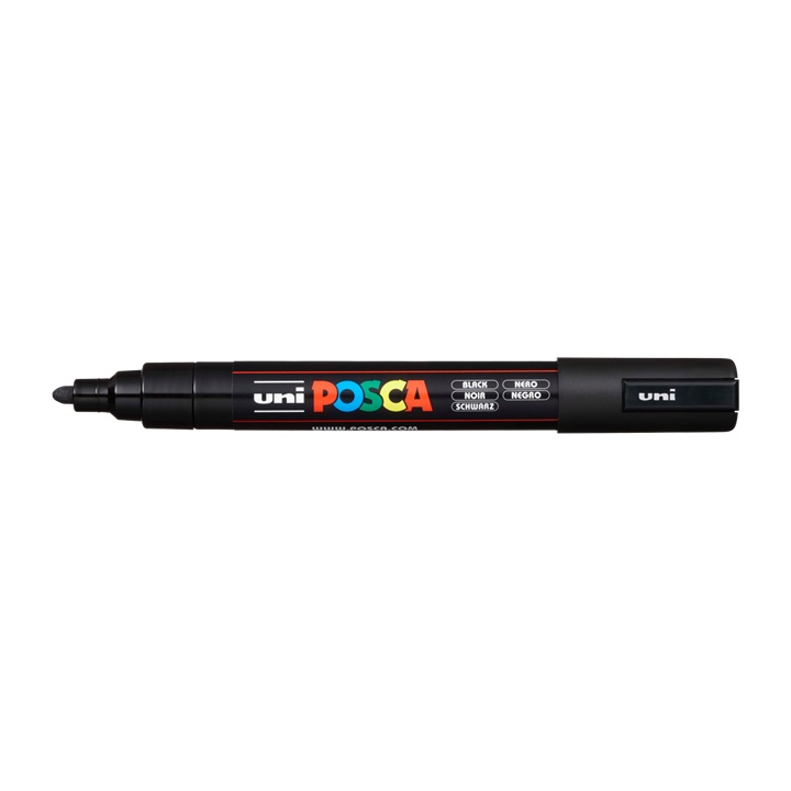 Popisovač UNI POSCA PC-5M 1.8 - 2.5 MM | Black (24) dekorativní fix