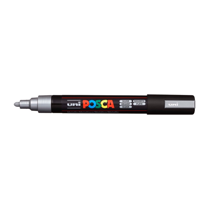 Popisovač UNI POSCA PC-5M 1.8 - 2.5 MM | silver (26) dekorativní fix