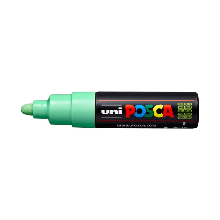 Popisovač UNI POSCA PC-7M 4.5 - 5.5 MM | light green (5) dekorativní fix