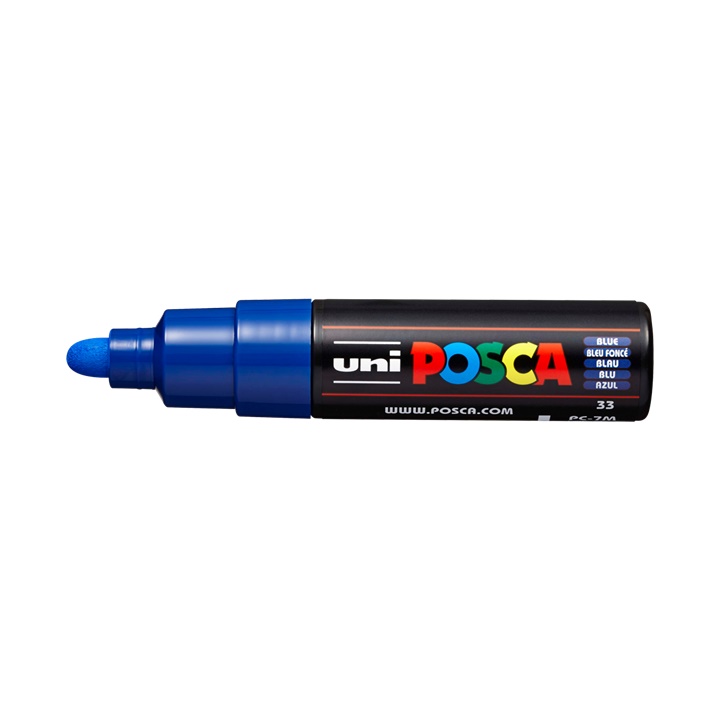 Popisovač UNI POSCA PC-7M 4.5 - 5.5 MM | blue (33) dekorativní fix