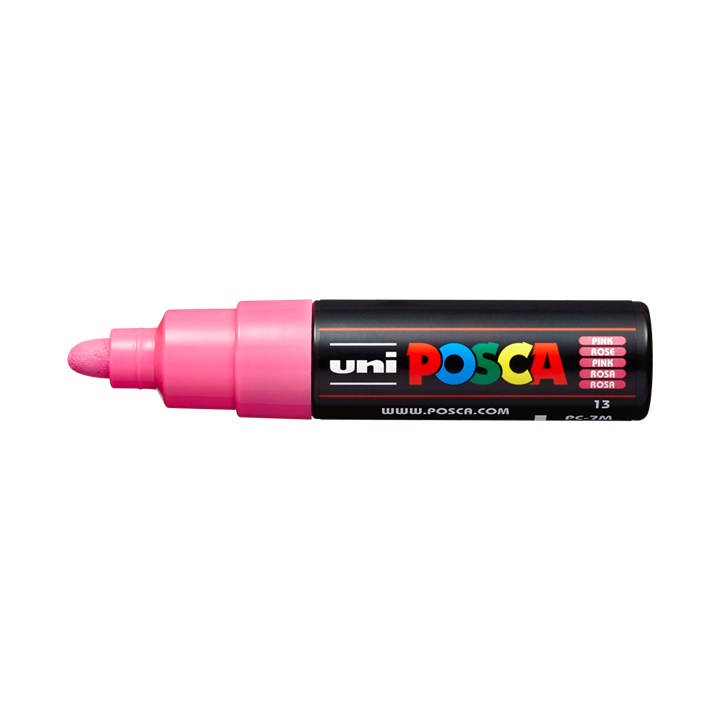 Popisovač UNI POSCA PC-7M 4.5 - 5.5 MM | pink (13) dekorativní fix