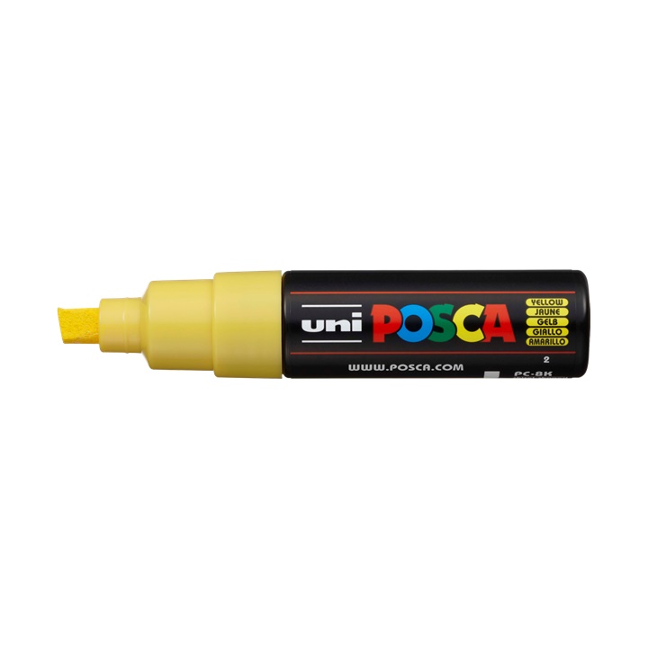 Popisovač UNI POSCA PC-8K 8 MM | Yellow (2) dekorativní fix