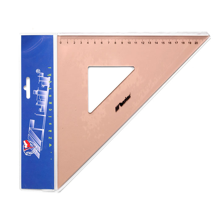 Profesionální trojúhelníkové pravítko LENIAR 45 st. / 32 cm Pravítko pro technické kreslení