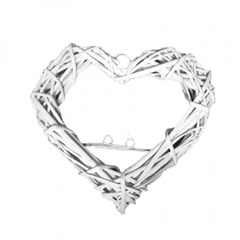Proutěné srdce s kovovými háčky - různé rozměry