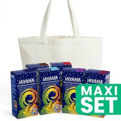 Retro batikovaná sada - 6 odstínů + bavlněný sáček