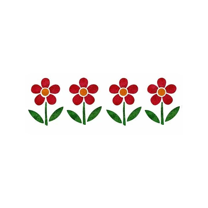 Levně Šablona XL Květiny 22x67 cm