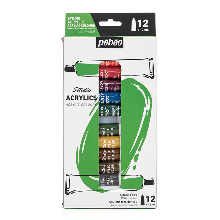 Sada akrylových barev Studio PEBEO 12 x 12 ml set akrylových barev