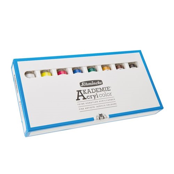 Sada akrylových barev v tubách Schmincke AKADEMIE 8 x 20 ml