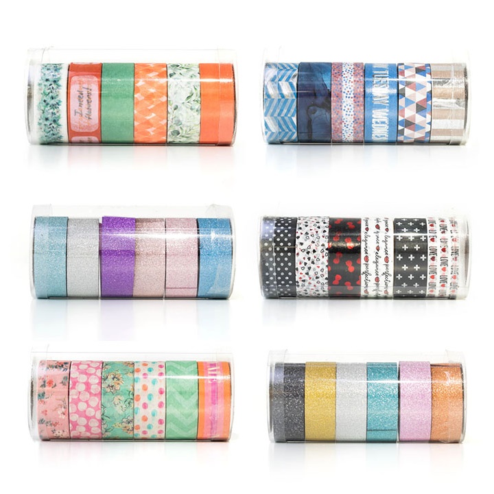 Sada washi pásek 6 x 2.5 m | různé druhy