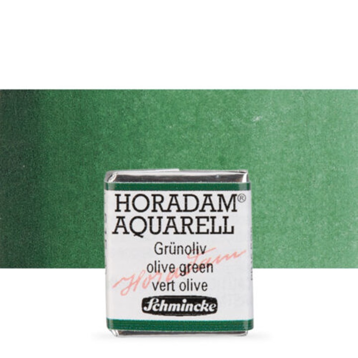 Schmincke Horadam akvarelové barvy v poloviční pánvičce | různé odstíny | 519 Phthalo Green profesionální akvarelové barvy