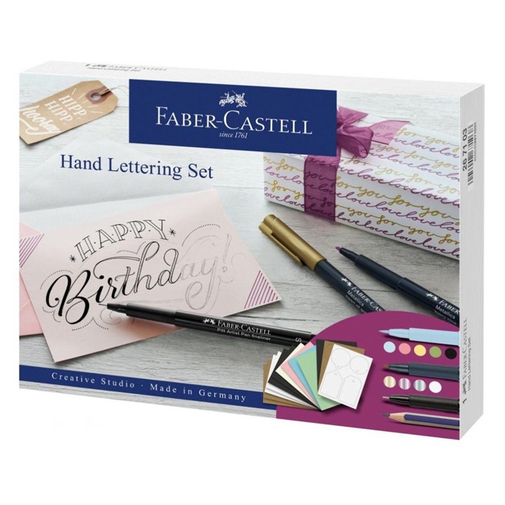 Levně Souprava na hand lettering Faber-Castell / dárkový set 12 ks (hand)