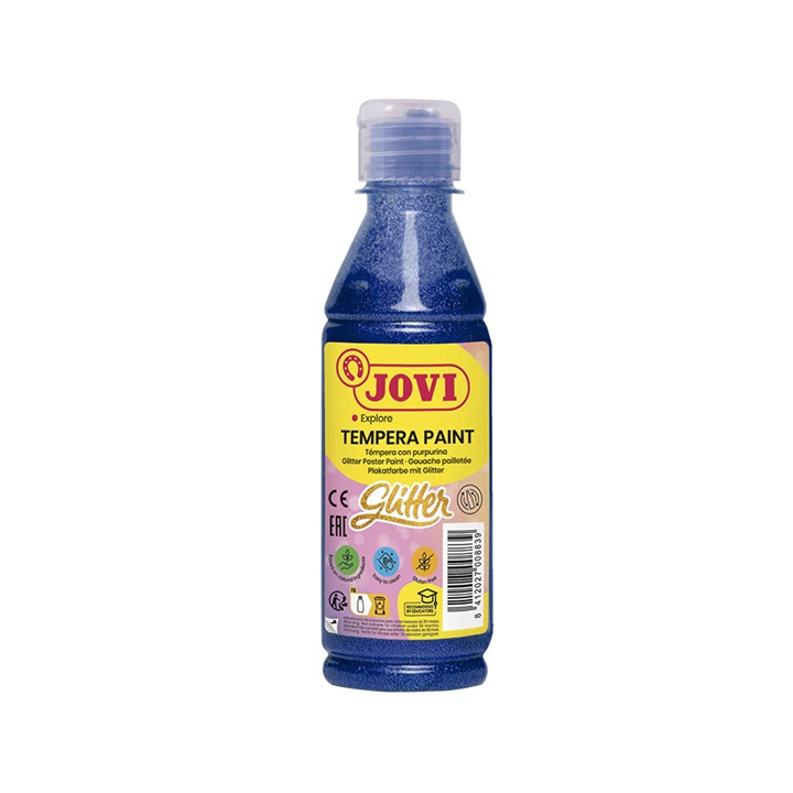 Tekutá třpytivá temperová barva JOVI 250 ml | Blue temperové barvy JOVI