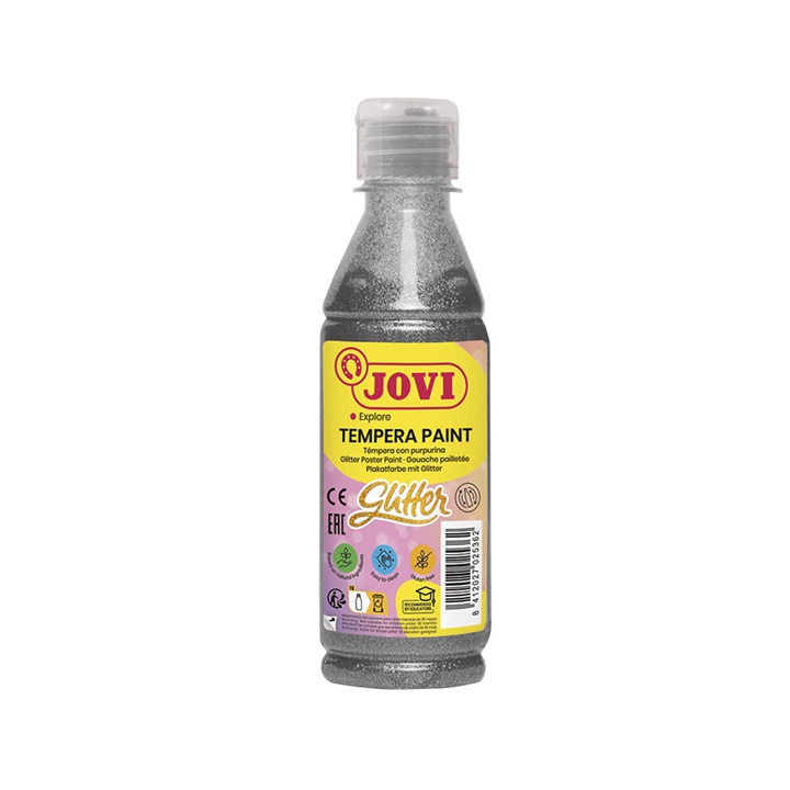 Tekutá třpytivá temperová barva JOVI 250 ml | Silver temperové barvy JOVI