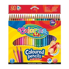Trojúhelníkové barevné tužky Colorino pro děti - 24 kusů