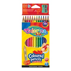 Trojúhelníkové barevné tužky Colorino s ořezávátkem 12 ks